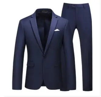 Red Formal Suit 2 Piece Sets for Men Wedding Party Dress Coat and Pants Big Size Terno Masculino Black White Blue Costume Homme