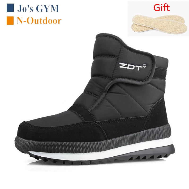 New Winter Non-slip Snow Boots Men Women's Waterproof Ankle Boot Large Size Thicken Warm Plush Skiing Hiking Sports Shoes Unisex