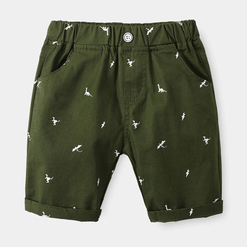 New Fashion Printed Cartoons Summer Boys Shorts Breathable Linen 100% Cotton Children Shorts For Boys 2-7 Years Kids Beach Short