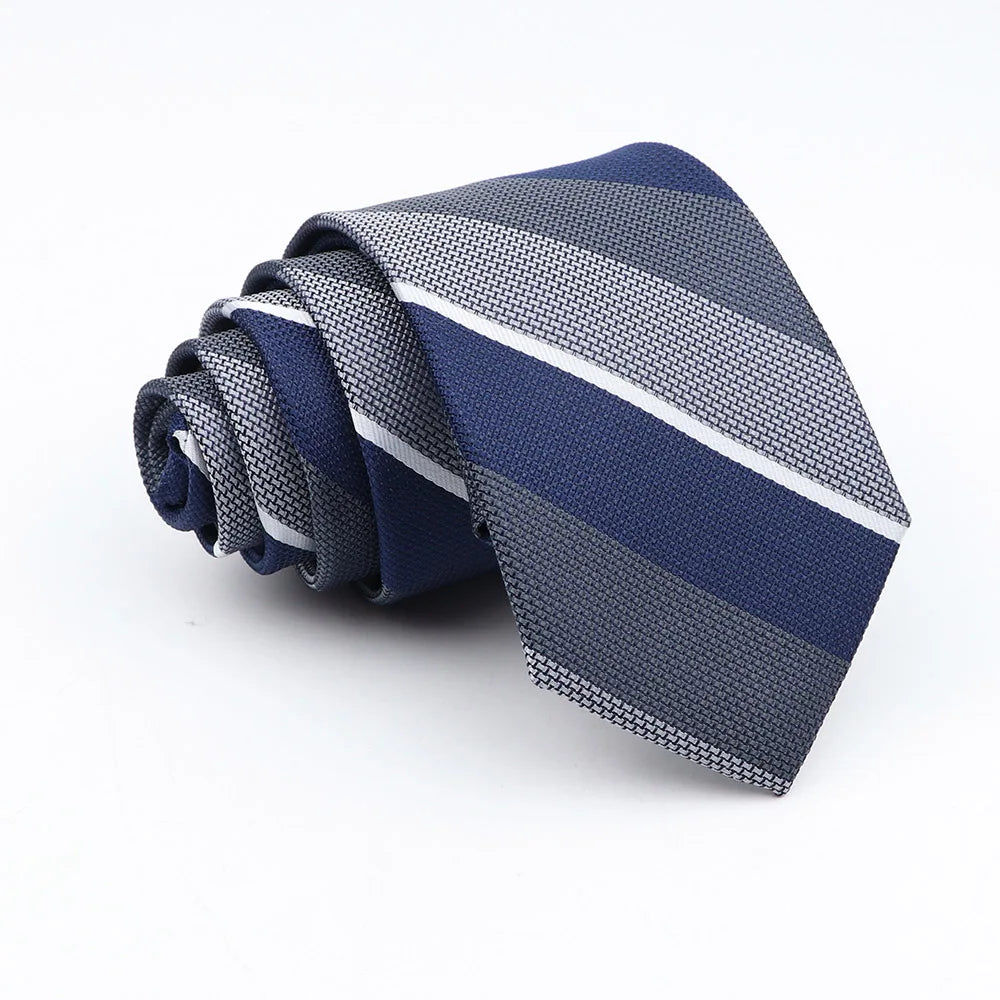 New Jacquard Plaid 6cm Neck Tie For Men Classic Check Ties Polyester Mens Necktie For Wedding Business Suit Neckwear Accessories