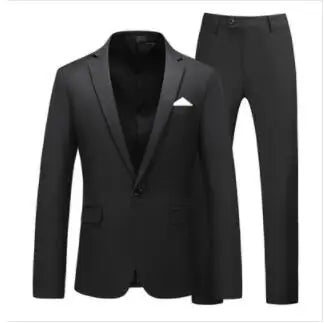 Red Formal Suit 2 Piece Sets for Men Wedding Party Dress Coat and Pants Big Size Terno Masculino Black White Blue Costume Homme