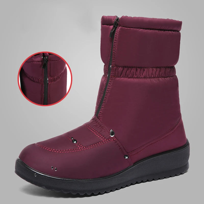 Winter Snow Boots for Women Warm Booties Outdoor Waterproof Boots Non-Slip Shoes FK88