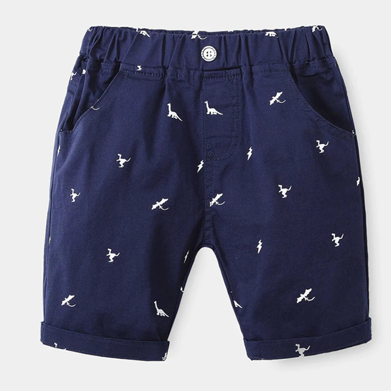 New Fashion Printed Cartoons Summer Boys Shorts Breathable Linen 100% Cotton Children Shorts For Boys 2-7 Years Kids Beach Short