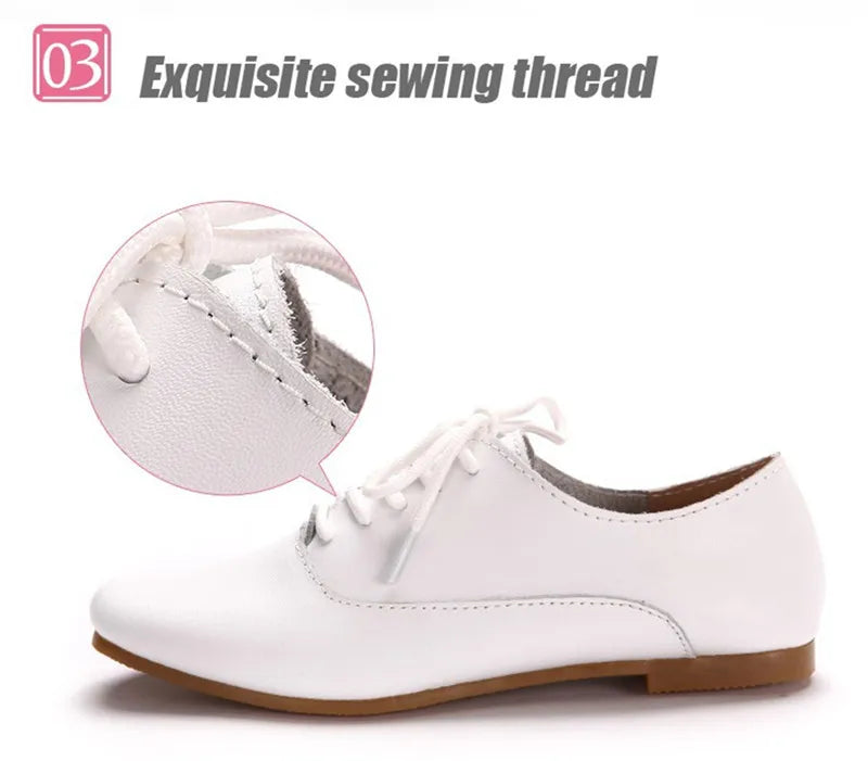 YAERNI Spring women oxford shoes ballerina flats shoes women genuine leather shoes moccasins lace up loafers white  051