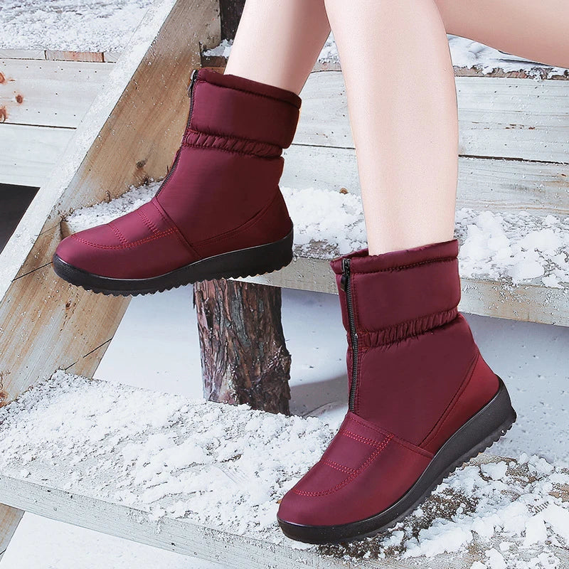 Winter Snow Boots for Women Warm Booties Outdoor Waterproof Boots Non-Slip Shoes FK88