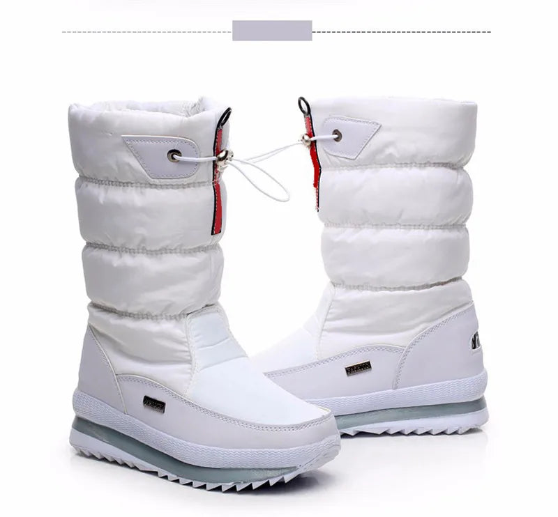 New women's boots platform winter shoes thick plush non-slip waterproof snow boots for women Camping Hiking Ski Boot Travel Shoe