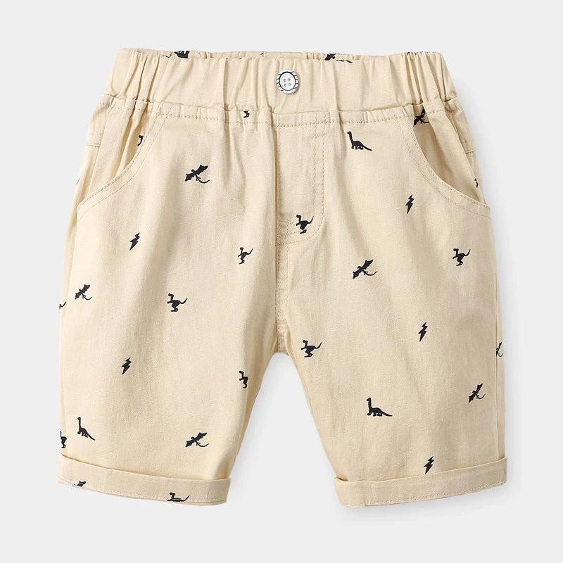 New Fashion Printed Cartoons Summer Boys Shorts Breathable Linen 100% Cotton Children Shorts For Boys 2-7 Years Kids Beach Short