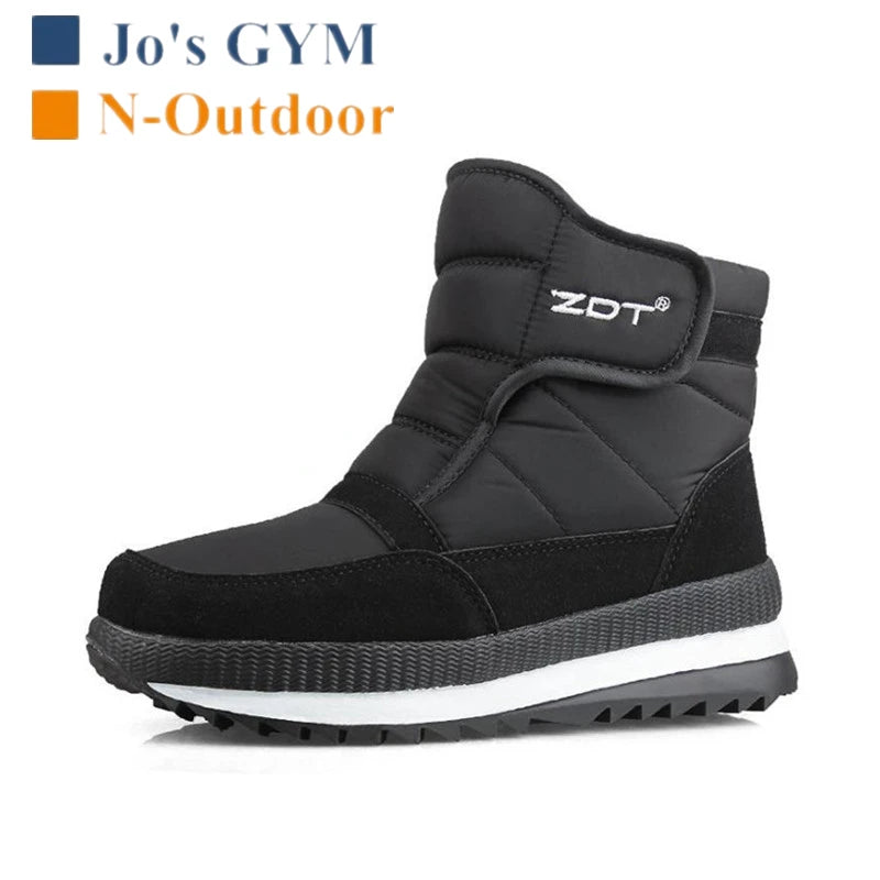 New Winter Non-slip Snow Boots Men Women's Waterproof Ankle Boot Large Size Thicken Warm Plush Skiing Hiking Sports Shoes Unisex