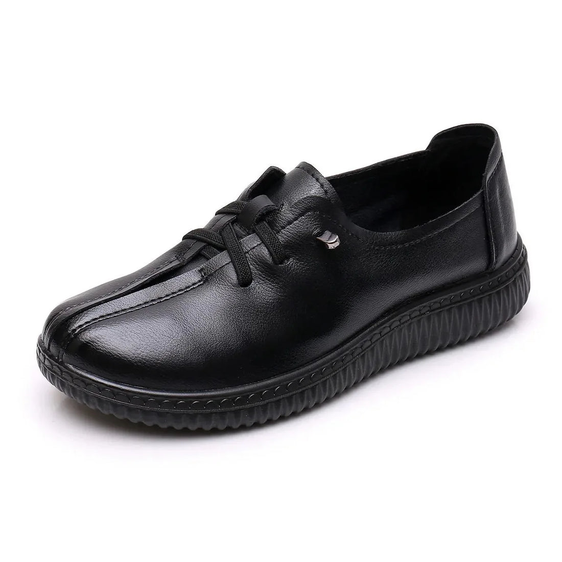 Lace Up Flats Women's Oxfords Comfy Leather Shoes Female Designer Loafers Woman Black Slip Ons Ladies Driving Shoes Retro Loafer