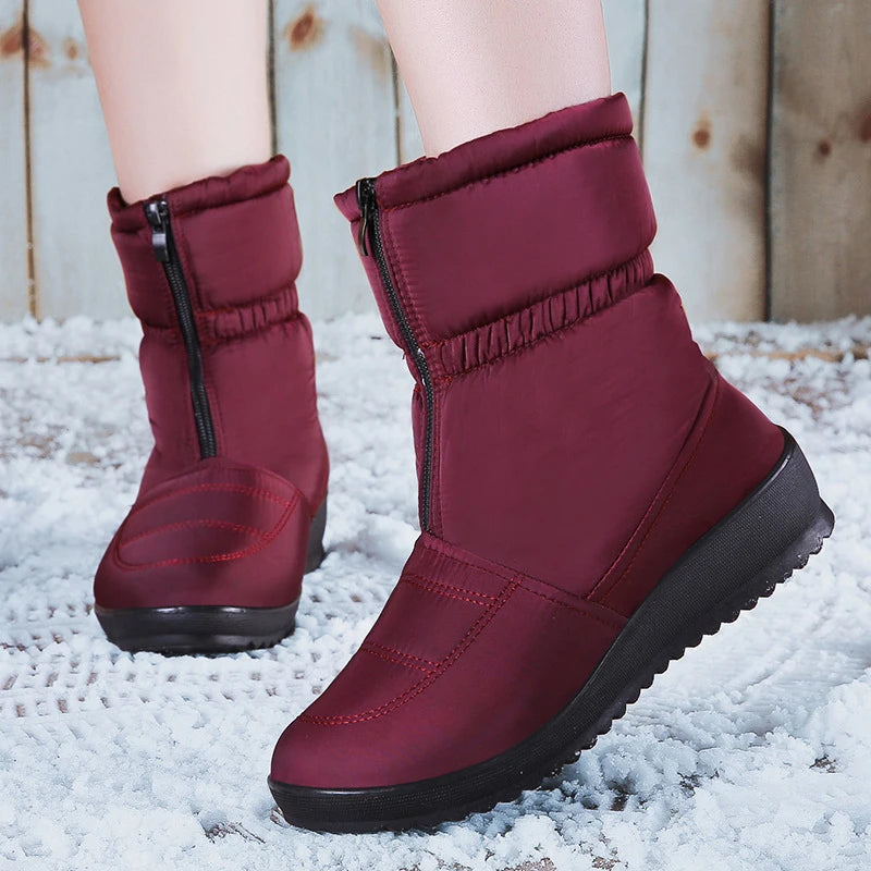 Winter Snow Boots for Women Warm Booties Outdoor Waterproof Boots Non-Slip Shoes FK88