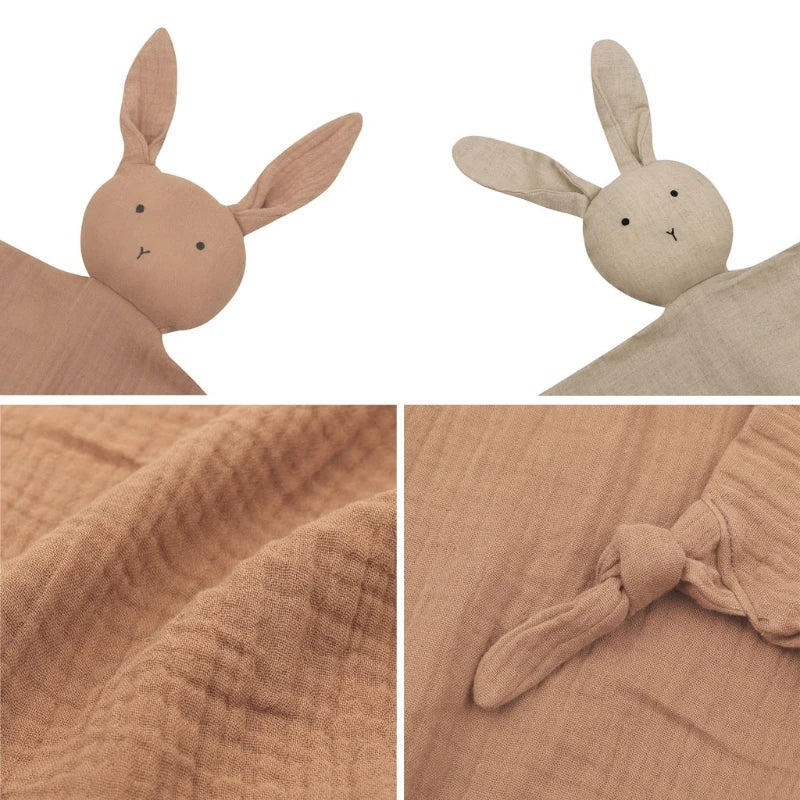 Baby Towel Cotton Stuffed Toys Cartoon Cute Rabbit Towels Soothe Appease Newborn Soft Comforting Sleeping Toy Gift P31B