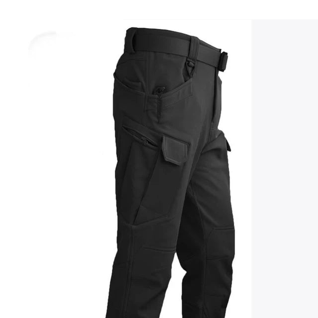 Men's Winter Waterproof Climbing SkiingTrekking Fleece Fishing Tactical Sharkskin Cargo Pants Camping Hiking Hunting Trousers