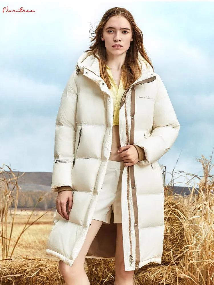 Thicker Warm Duck Down Coat Winter Fashion Hooded Fluffy Down Parkas Coats Was Thin Down outerwear wy1841