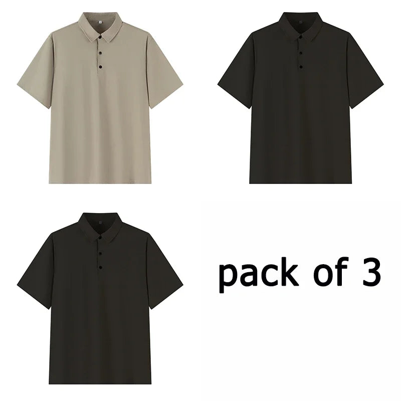 Polo Shirts Men Short Sleeve Polos Big Size 5XL 6XL 7XL 110-175kg Loose Shirt Oversized Tops Plus Size Men Clothing