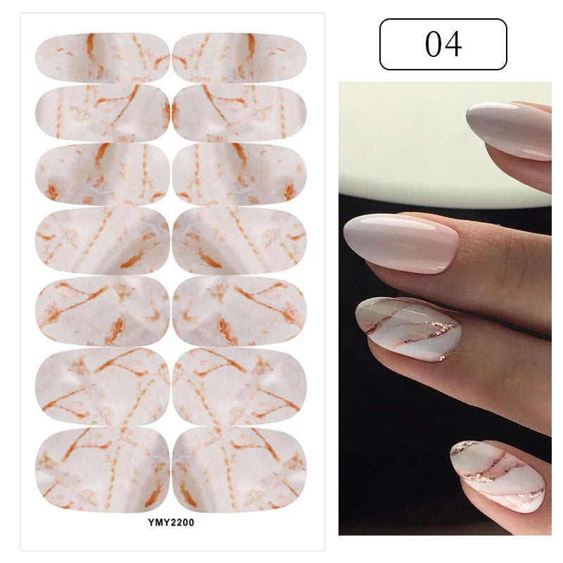 Full Cover Nail Stickers Fashion Nail Polish Nail Decoration Sparkling Glitter Self Adhesive Manicure Designer Nail Art Sticker