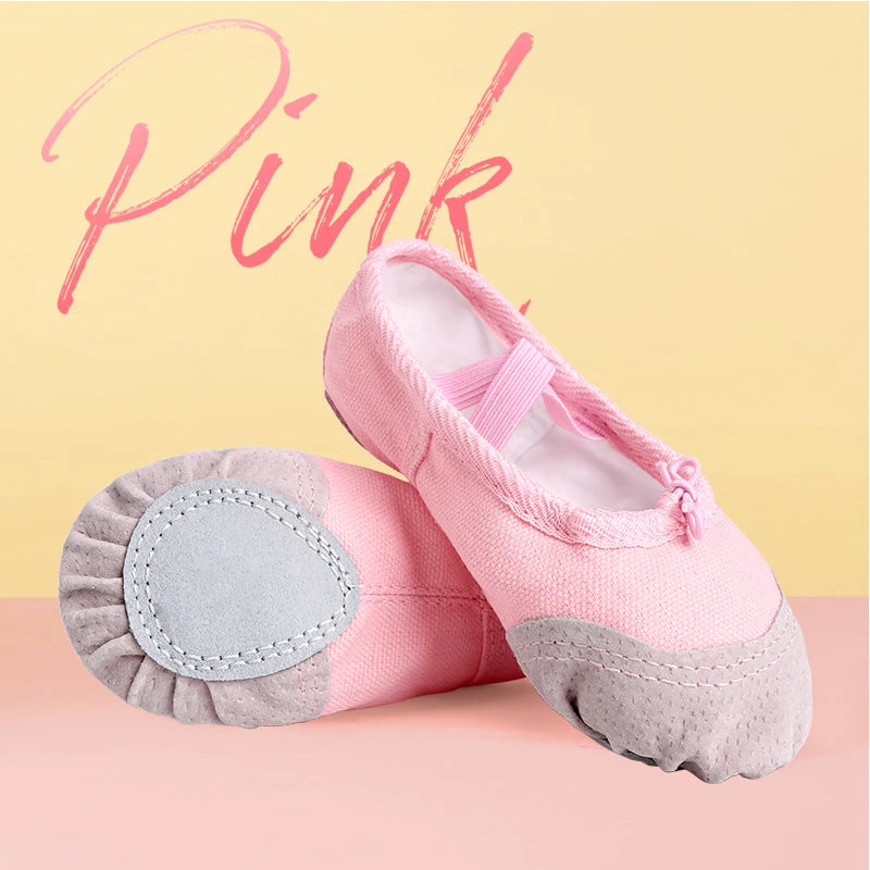 Girls' Drawstring Ballet Shoes Kids Soft Soled Dance Flats Adult Perfessional Dance Shoes Wear Resistant Non-slip Ballerina Shoe