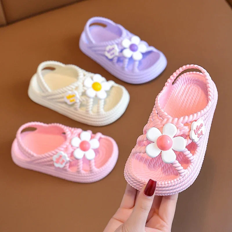 Children's Slippers Summer Girls and Boys Bathroom Home Anti slip Beach Shoes Soft Soled Baby Sandals