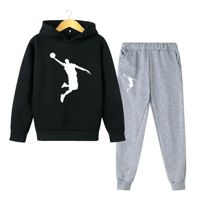 Kids Autumn Spring Fashion 2Pcs Hoodie+Pants Sports Suits 3-13 Years Boys Girls Casual Outfits Tracksuits Children Clothing Sets