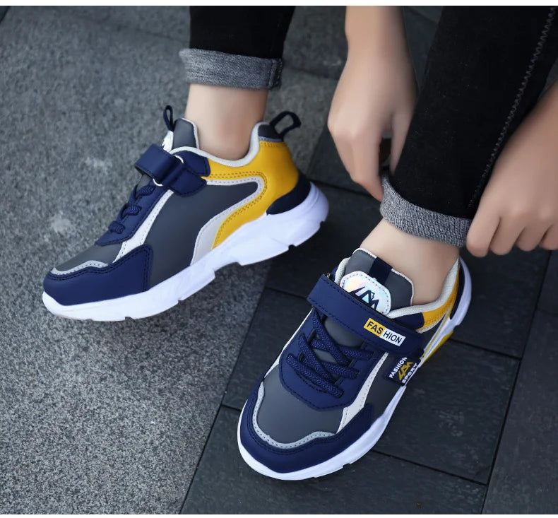 Cartoon Kids Shoes for Boys Mesh Sneakers Children Casual Sport Little Boy Running Tenis Yellow School Student Shoes 2023