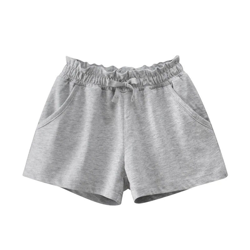 Shorts for Girls Summer Kids Children Cotton Pants Blank Solid Baby Casual Young Girl’s Clothing Plain Trousers 1-10 Years