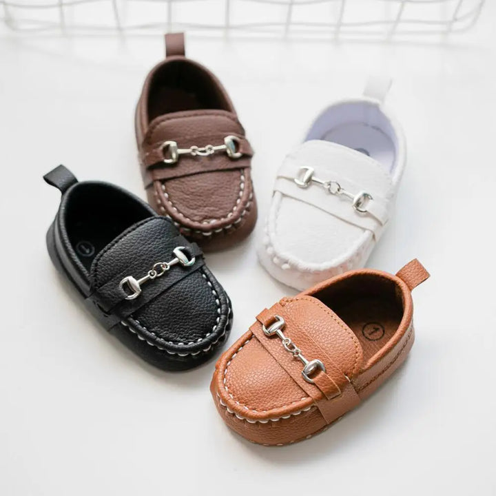 Newborn Baby Shoes Vintage Leather Multicolor Rubber Soft Sole Anti-slip Walking Shoes Toddler Moccasins