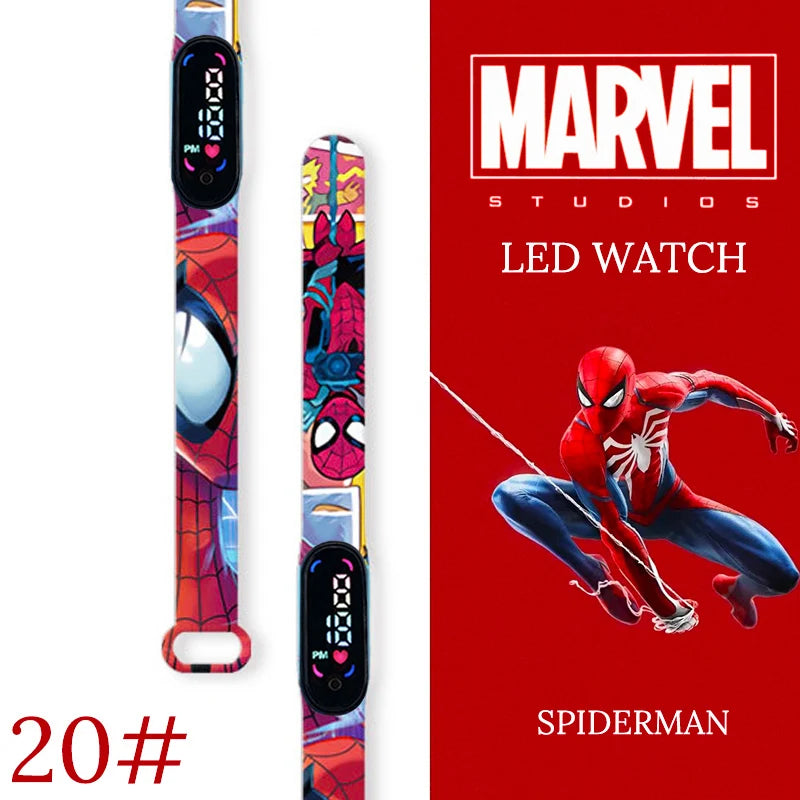 MINISO Spiderman Kid's Watches Men Sport Wristband Bracelet Waterproof Children Digital Watch Boys LED Clock relogio montre