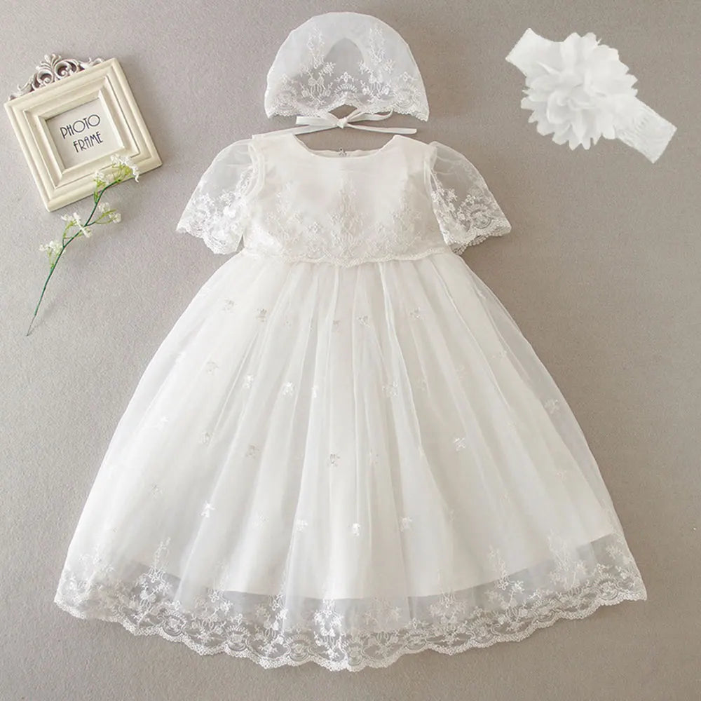 Hetiso Baby Girls Dress Long Sleeve Kids First Birthday Ball Gown Infant Dresses for Baptism Bridesmaid party 3-24 month