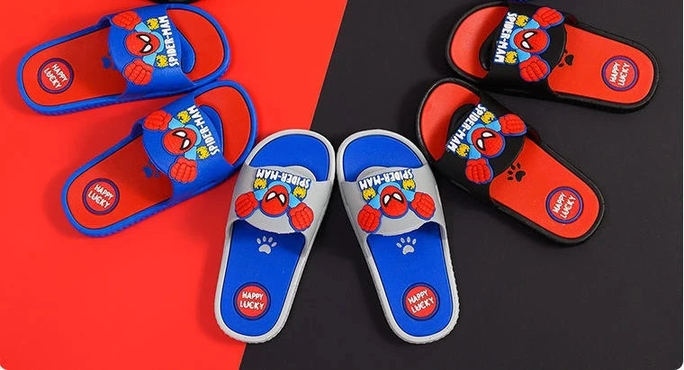 Disney Children's Slippers Cartoon Boys' Summer Home Shoes Boys Sandals Waterproof Anti-slip Kids Garden Shoes Size 24-39