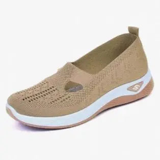 Women's Spring/Summer New Breathable and Comfortable, Mom's Single Shoes, Soft Sole, Casual Mesh Hollow Women's Shoes