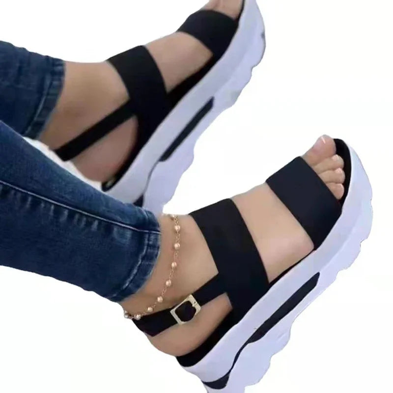 Women's Wedges Sandals  Summer New Woman Low Platform Shoes Sandals Heeled Fashion Shoes Female Footwear Wedges Shoes