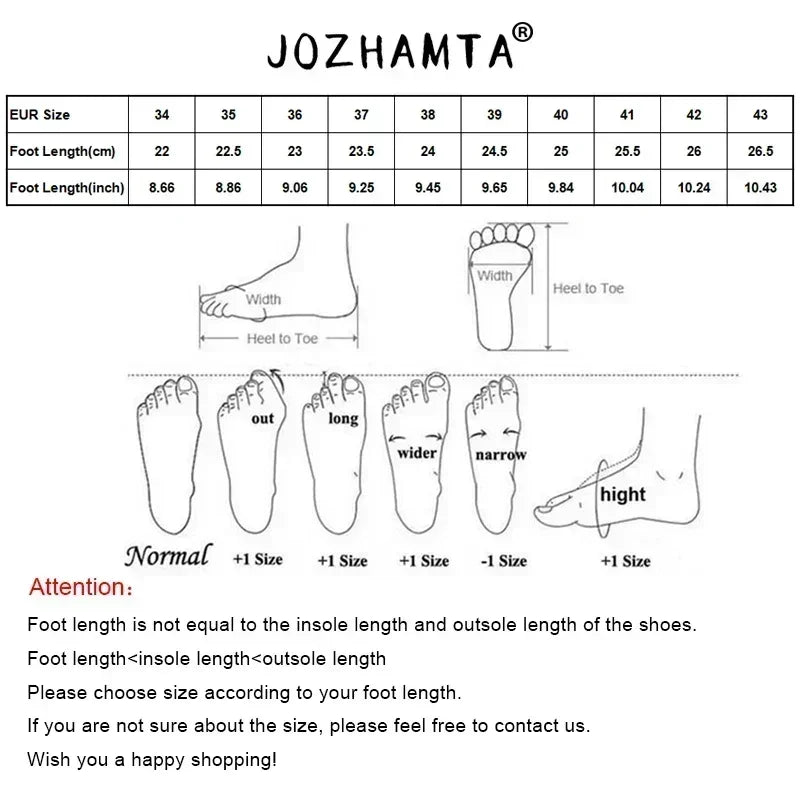 JOZHAMTA Size 34-43 Women Knee Boots Real Leather Wide Calf Fall Winter Shoes 2025 Kitten High Heels Long Tall Boot Casual Dress