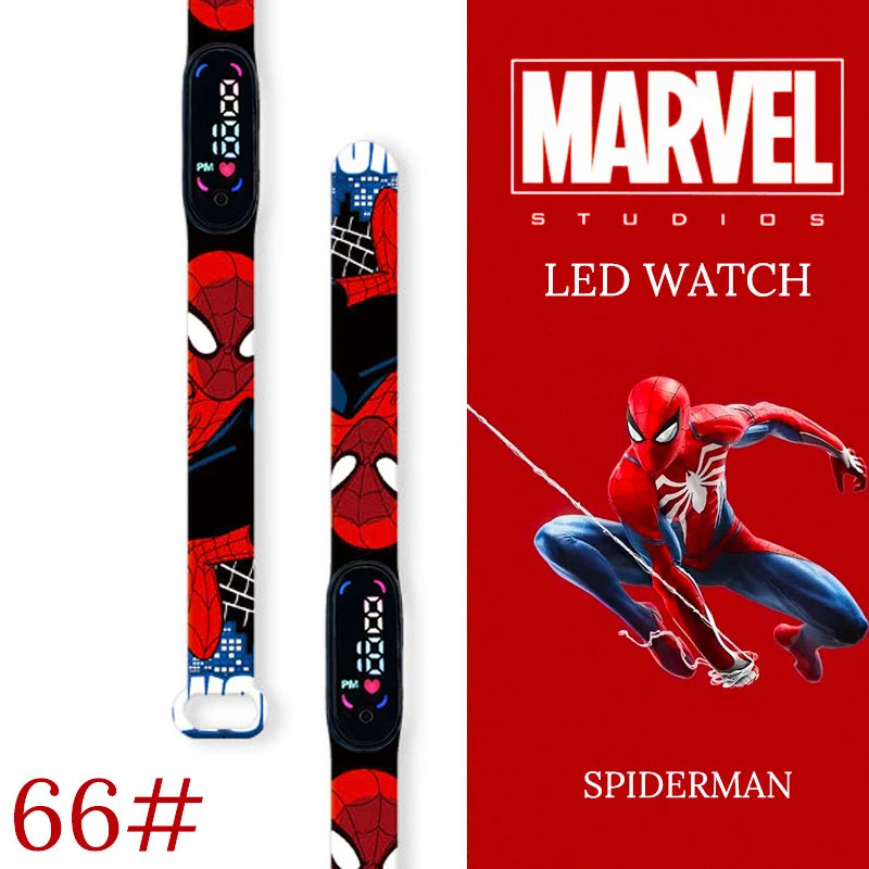 MINISO Spiderman Kid's Watches Men Sport Wristband Bracelet Waterproof Children Digital Watch Boys LED Clock relogio montre