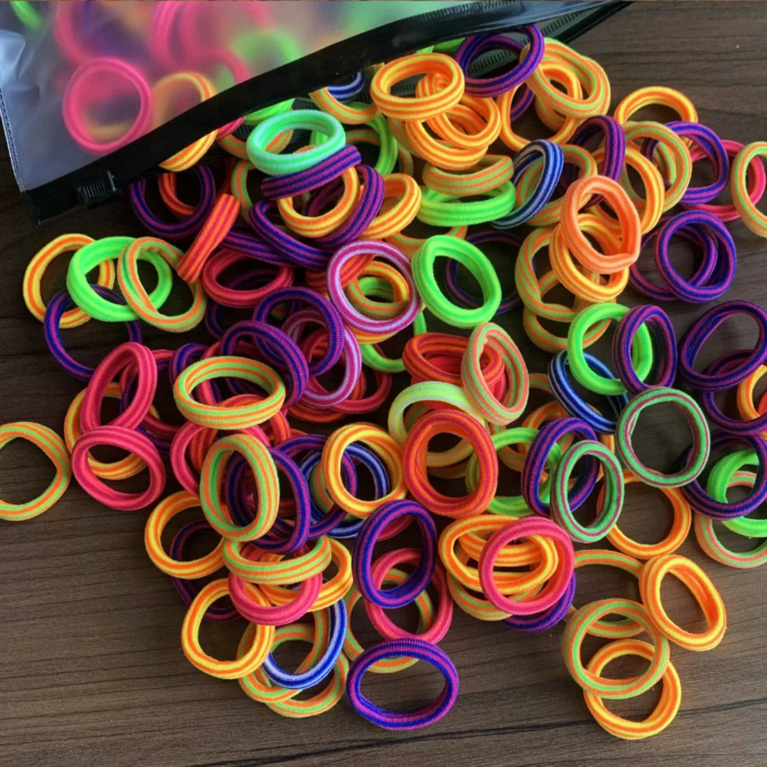 50pcs Women s Seamless Thumb Ring Hair Ties Bagged Ponytail Holders With Small Elastic Bands For Diy Simple Fashion Hair Cord