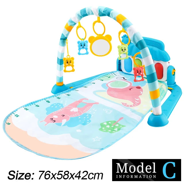 Baby Fitness Stand Music Play Gym Activity Toys Newborn Piano Crawling Blanket Pedal Game Pad Early Education 0-36 Months Gifts