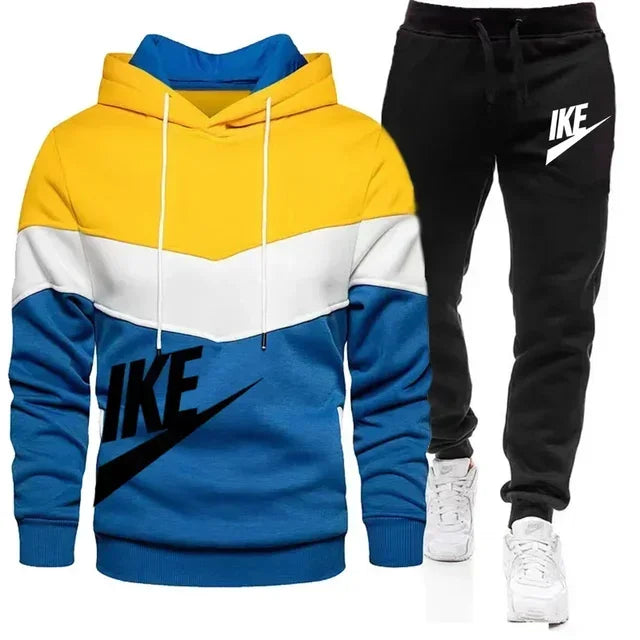 2025 New Men's Autumn Winter Sets Zipper Hoodie+Pants Pieces Casual Tracksuit Male Sportswear  Clothing