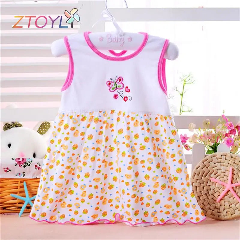 Hot Infant Baby Girl Dress Cotton Regular Sleeveless Dresses Casual Clothing 0-24 M For Summer