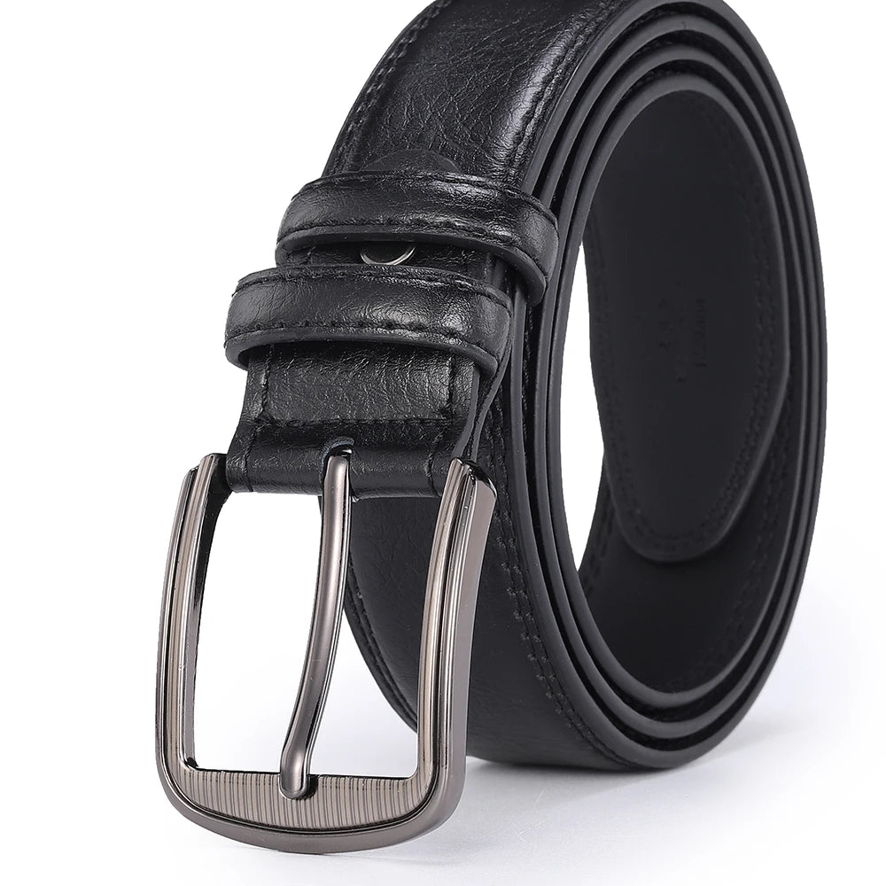 Men's Cowhide Pin Buckle Belt Fashion Genuine Leather Belt for Men High Quality Casual Jeans Belt Male Luxury Designer Business