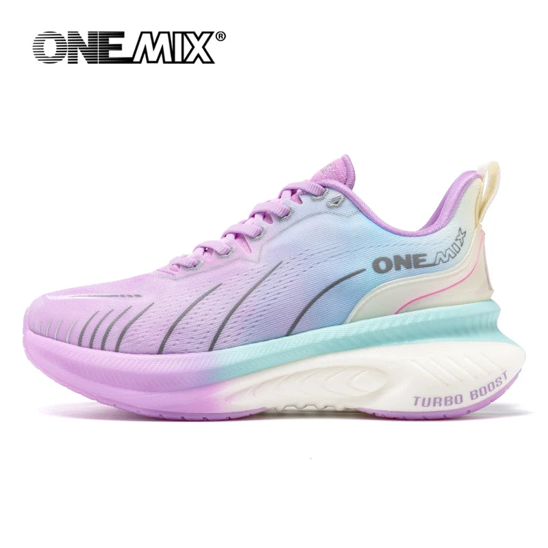 ONEMIX White Road Running Shoes for Men Air Cushion Outdoor Sport Shoes Male Trainers Summer Jogging Shoes Women Footwear