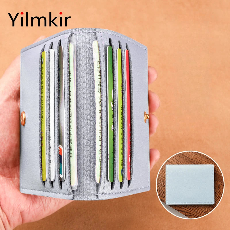 Simplicity Card Holder Wallet for Women RFID Bank Card Driver's License Case Stylish Men Convenient Coin Purse