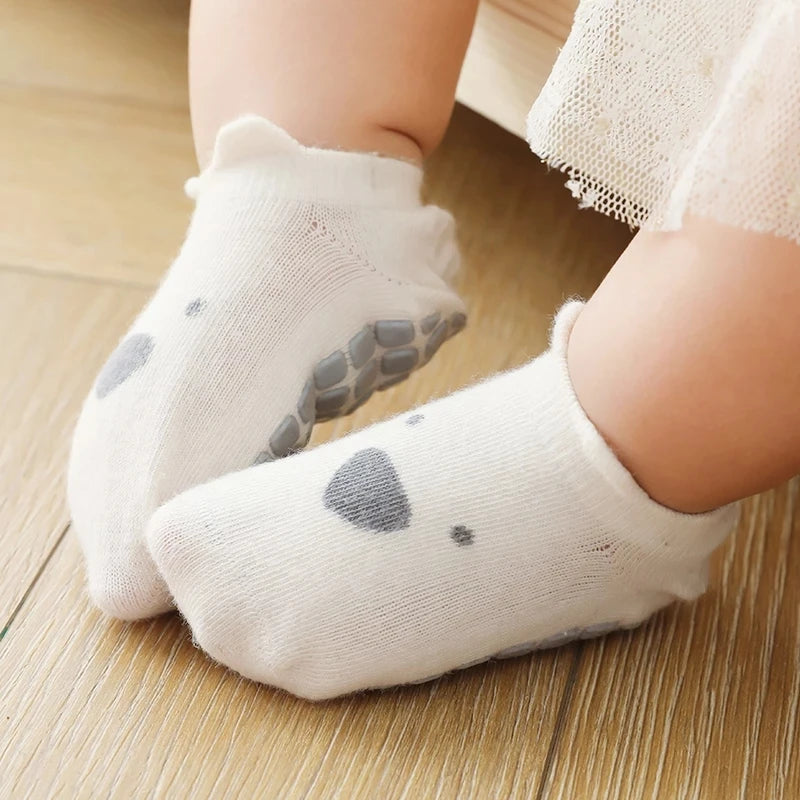 Baby Socks Children Floor Socks Combed Cotton Baby Non-Slip Toddler Socks Newborn Cartoon Spring Summer Socks