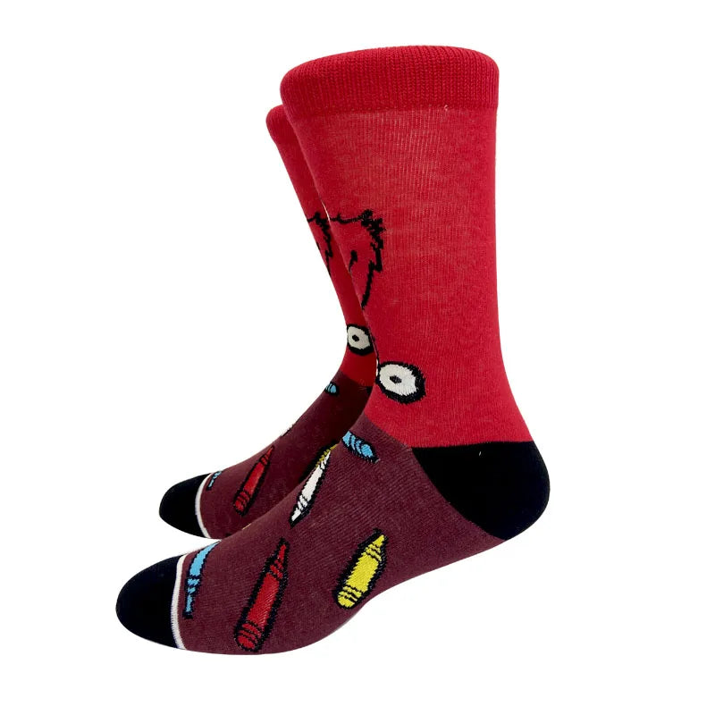 2024 New Anime Fashion Men's Socks Long Sock Knee-High Couples cosplay Sock Personality Hip Hop Harajuku Funny Sock for Women