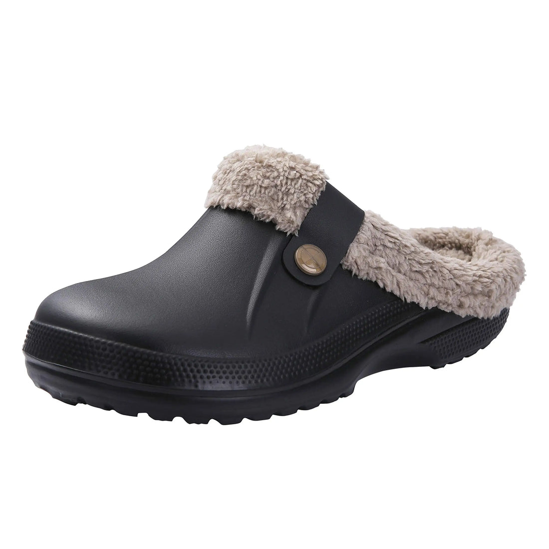 Comwarm New Fuzzy House Slippers For Women Men Winter Waterproof Garden Shoes Soft Plush Slippers Outdoor Warm Furry Clogs Slide