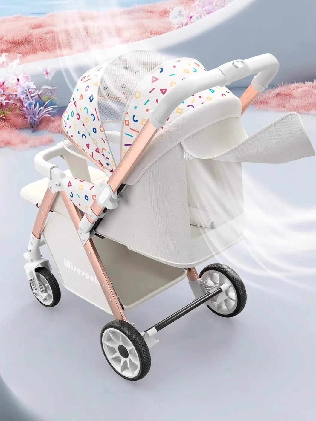 0-6 Years Old Baby Strollers can Sit and Lie Down High Landscape Lightweight Folding Two-way Stroller Children Stroller