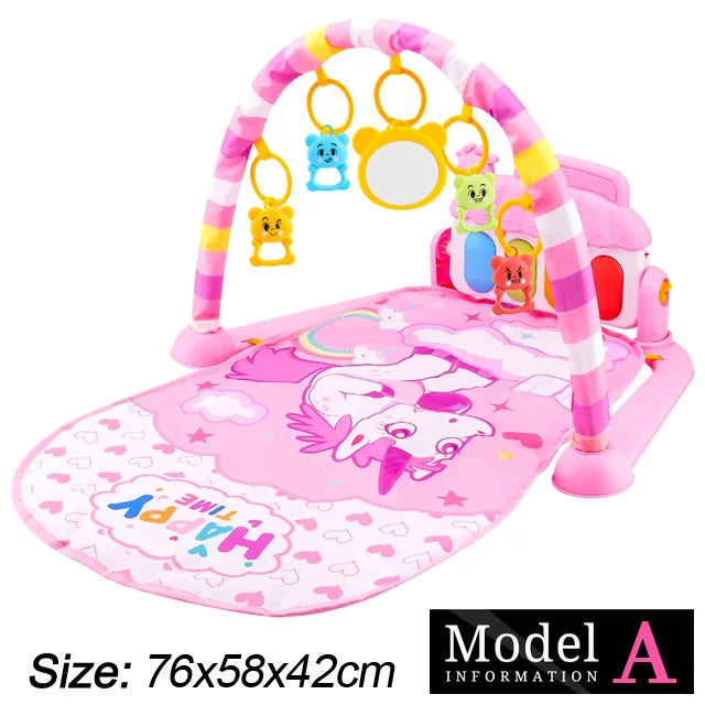 Baby Fitness Stand Music Play Gym Activity Toys Newborn Piano Crawling Blanket Pedal Game Pad Early Education 0-36 Months Gifts