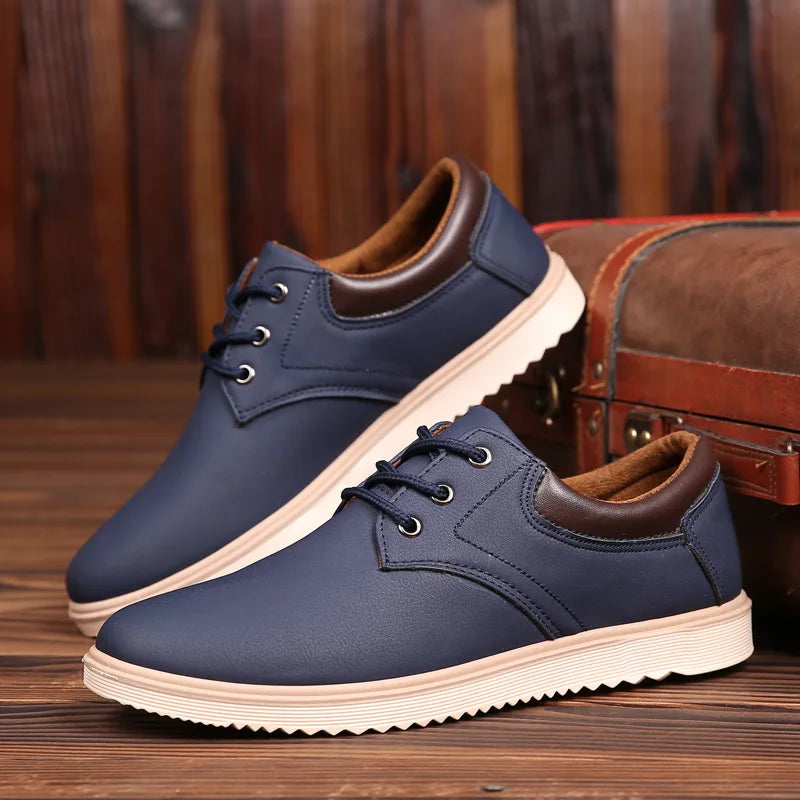 Men's Casual Shoes 2023 Summer Brand Comfortable Flat Shoes for Men Trendy Sneaker Men Lace Up Oxfords Shoes Male Leather Shoes