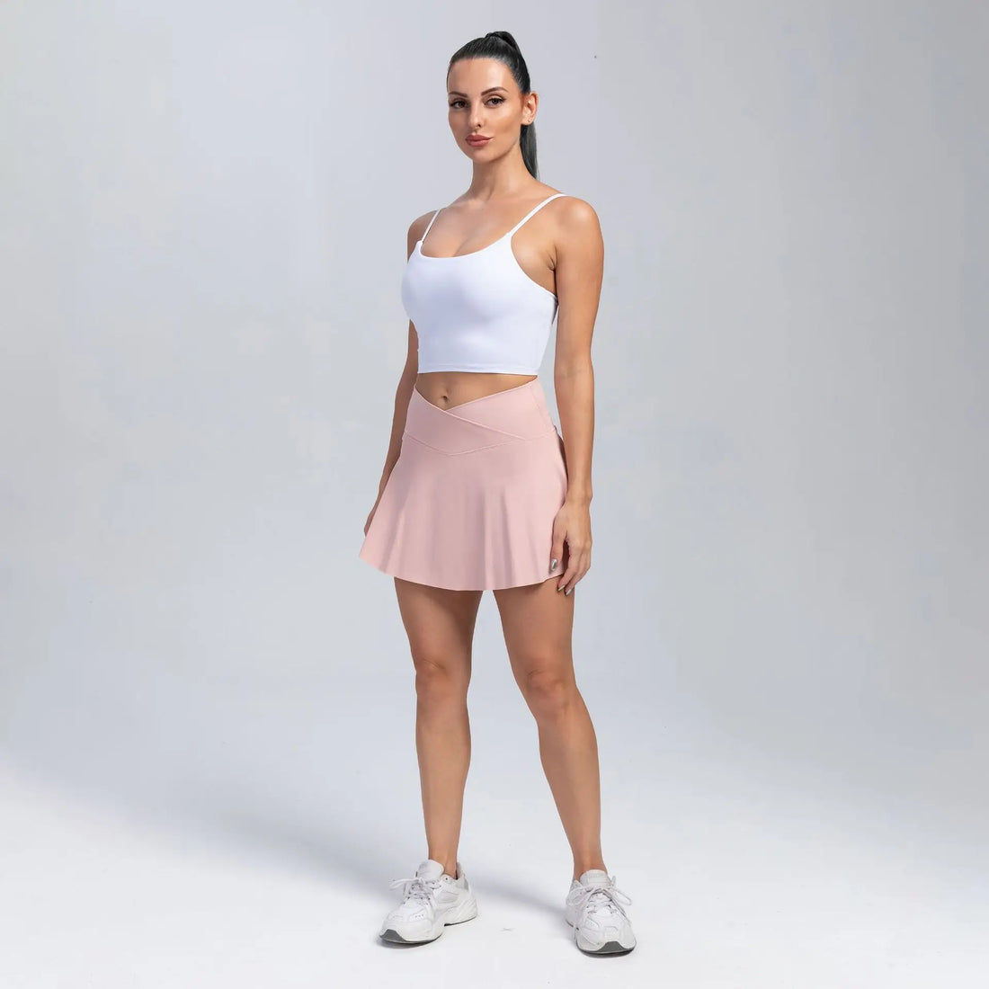 Women's 2-in-1 Tennis Skirt With Inner Pocket Shorts - High Waist Golf And Yoga Activewear