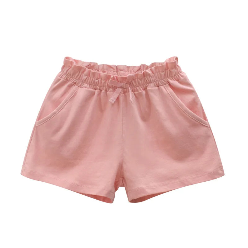 Shorts for Girls Summer Kids Children Cotton Pants Blank Solid Baby Casual Young Girl’s Clothing Plain Trousers 1-10 Years