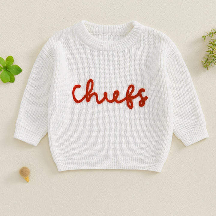 2024-08-02 Lioraitiin 0-3Y Baby Boy Girl Knit Sweater Letter Embroidery Crew Neck Long Sleeve Pullover Tops for Fall Winter