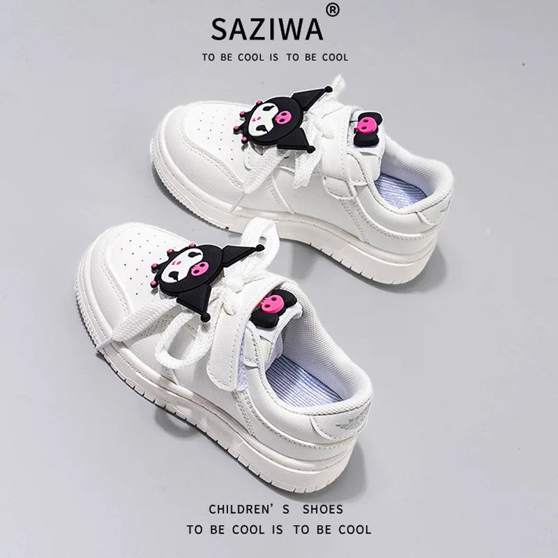 Sanrio Kuromi Children's Casual Shoes Girls Cute Cartoon Comfortable Board Shoes Breathable Non Slip Running Shoes Sneakers