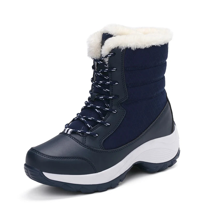 Snow boots women's boots winter warm plush plus size outdoor casual boots anti-slip high-top cotton boots women's cotton shoes